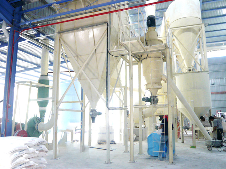 Air Classifier production line for Quartz powder of a mining mineral factory in Guangdong