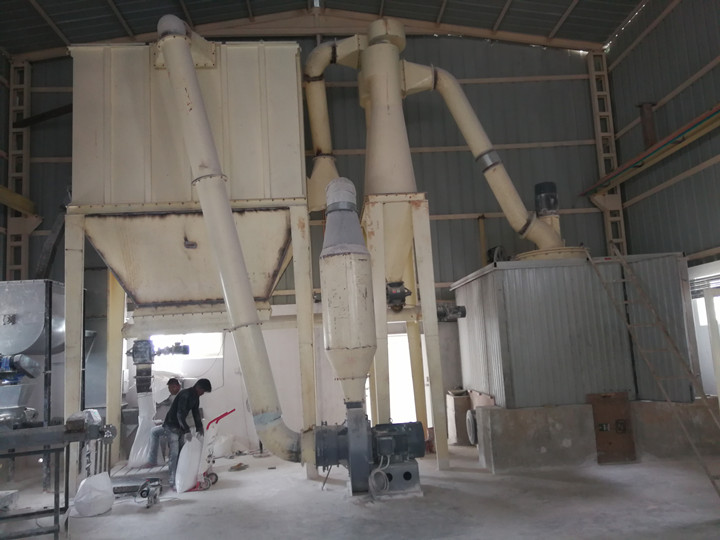 Shanxi customer calcium oxide ring roller mill production line project