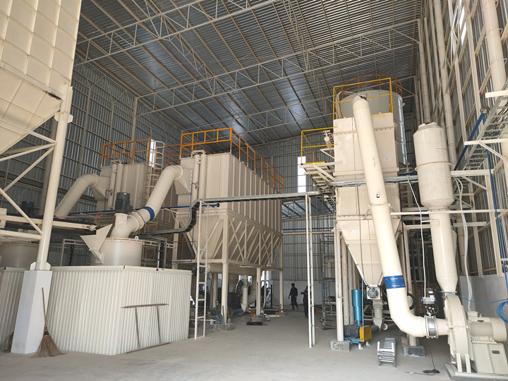 Shanxi customer calcium oxide ring roller mill production line project
